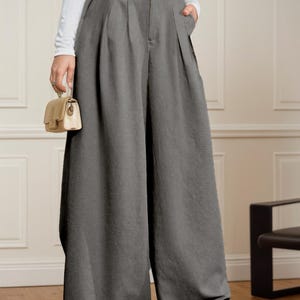 Wide Leg Palazzo Pants Sewing Pattern | Women Pants Pattern | Trousers Pattern | Women Sewing Patterns | Palazzo Pants Pattern High Waist image 2