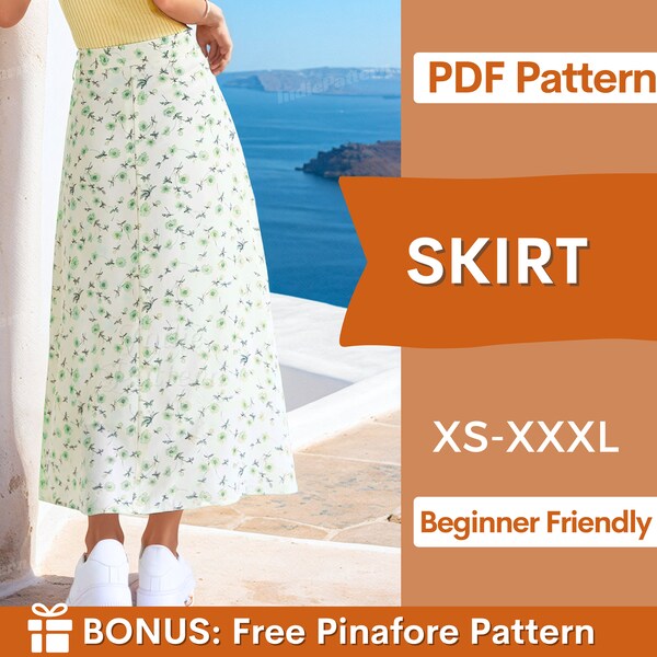 Skirt Pattern, Sewing Patterns, Sewing patterns for Women, Skirt Patterns for Women, Long Skirt, Womens Skirt Pattern, Maxi Skirt Pattern,