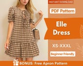 Dress Sewing Pattern | Milkmaid Dress Pattern | Tiered Dress Pattern | Gathered Dress Pattern | Ruffle Dress Pattern Women Cottagecore Dress