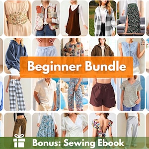 30 Beginner Sewing Patterns | Easy Sewing Patterns | Women Sewing Patterns | Beginner Sewing | Dress Top Skirt Pants Jacket Corset Patterns