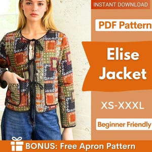 Wykrój kurtki | Wykrój płaszcza | Wykroje do szycia | Wykrój kurtki | Wykrój kurtki damskiej | Kurtka dla początkujących, Kurtka pikowana