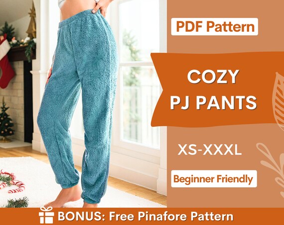 Cozy Pajama Pants Pattern Pajama Pattern PJ Pants Pattern Pyjama Pattern Lounge Pants Sewing Pattern PDF Sewing Pattern for Women Etsy Canada