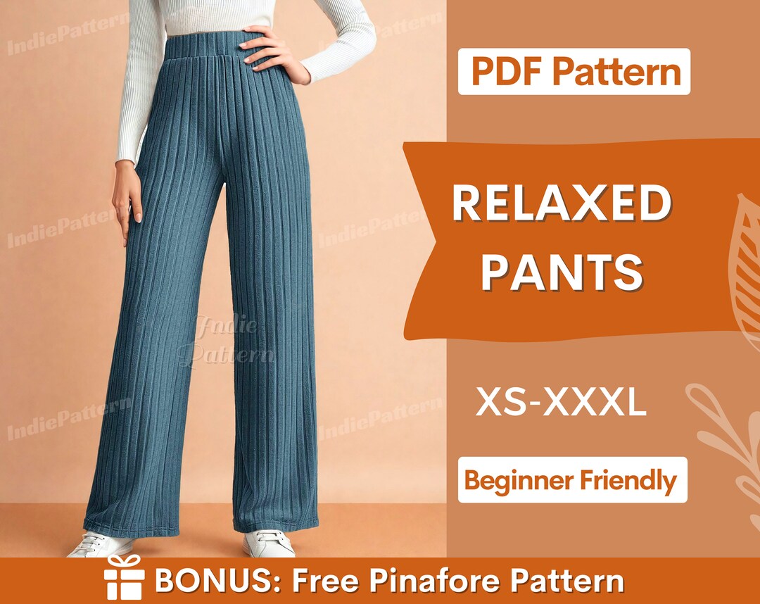 Pattern Relaxed Relaxed Pants Pattern Women Pants Sewing Pattern Yoga Pants Pattern ...