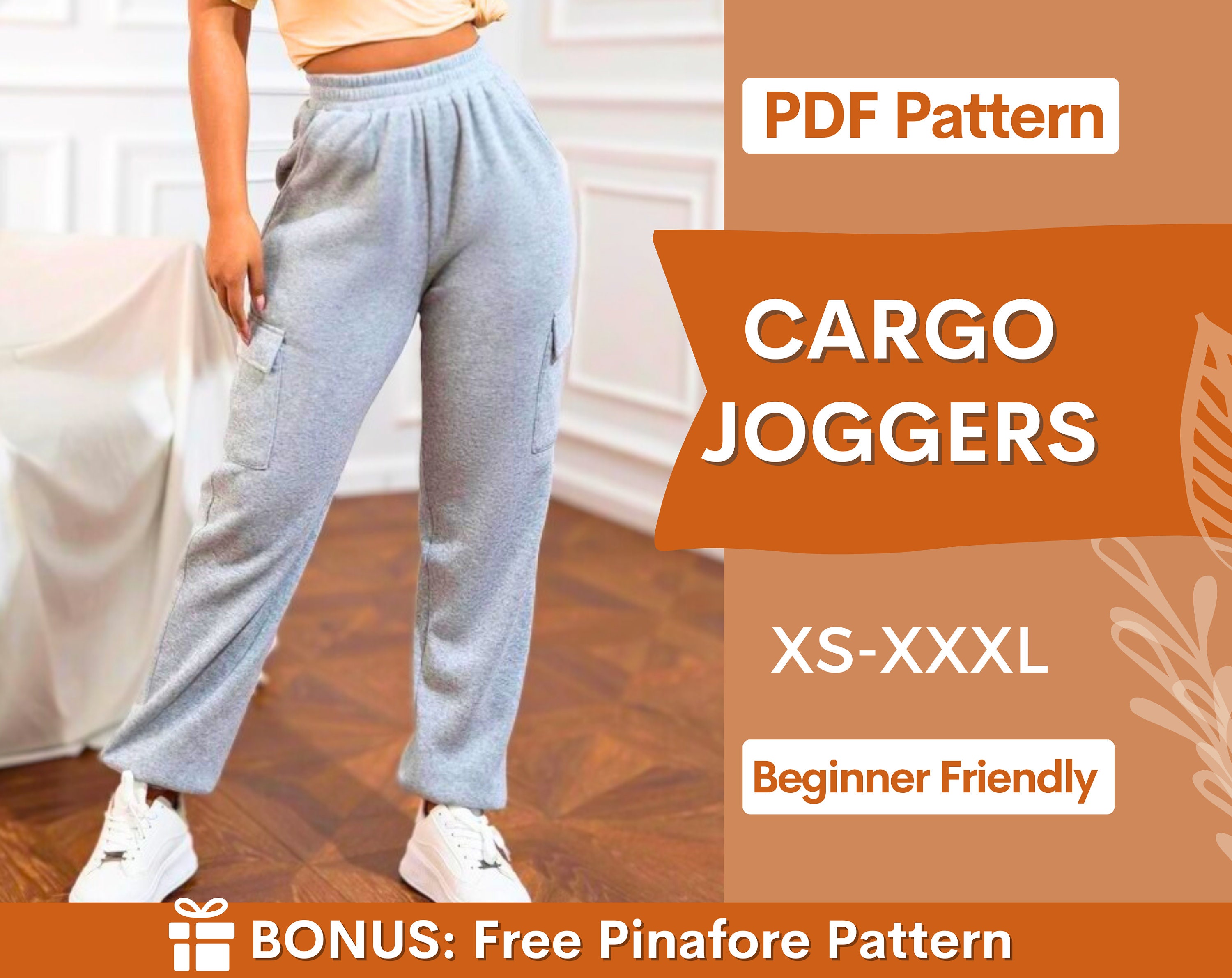 Joggers Pattern, Cargo Pants Pattern, Women's Sweatpants Sewing