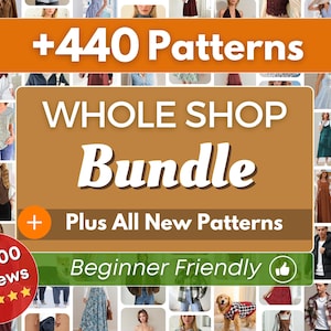 Whole Shop Bundle 440+ Sewing Patterns | Sewing Patterns | Women Patterns | Men Patterns | Beginner Sewing Patterns Dress Corset Pants Top