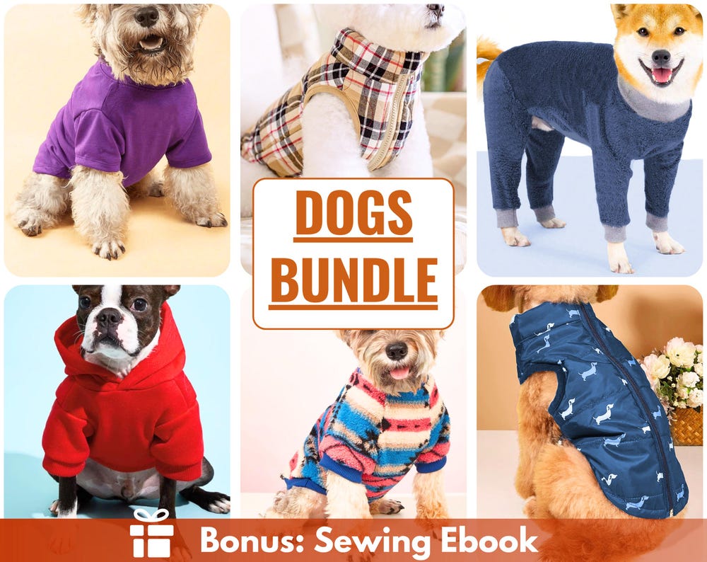Dog Sewing Patterns, Dog Hoodie, Dog Shirt, Sewing Patterns For Dogs, Pet Patterns, Dog Coat, Dog Jacket, Dog Sweater, Dog Pajama, Dog Vest Livingmall
