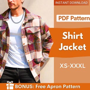 Molde para Jaqueta Masculina, Molde para Costura de Jaqueta Camisa Masculina, Molde de Costura Masculino, Molde de Camisa Masculina, Molde Masculino, Molde para Costura de Jaqueta Camisa Masculina
