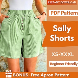 Bermuda Shorts for Women Pattern | Women Shorts Pattern | Beginner Shorts Pattern | Elastic Waistband Shorts | Wide Leg Shorts Patterns