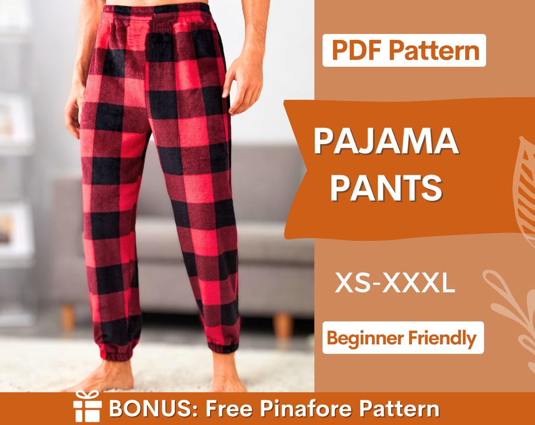 Easy Pajama Pants Pattern, Pajama Pattern, PJ Pants Pattern, Lounge ...