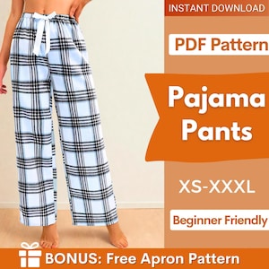 Pajama Pants Sewing Pattern, Women Pajama Pattern, Women Pajama Pants, Pyjama Pattern, Sewing Patterns, Women Sewing Patterns Pajama Pyjama