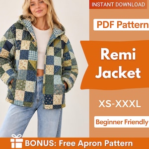 Remi Steppjacke mit Kapuze – Schnittmuster | Steppjacken-Schnittmuster | Nähvorlagen | Steppjacken-Schnittmuster | Kapuzenjacke