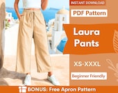 Pants Sewing Pattern for Women | Wide Leg Pants Pattern | Crop Pants Pattern | Sewing Patterns | Women Pattern Pants Trousers | Summer Pants
