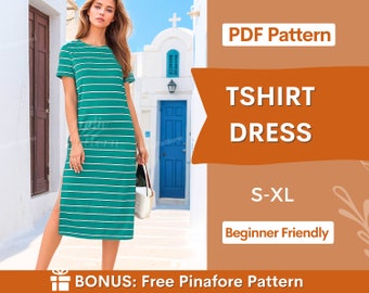 Patrón de costura PDF Vestido - Patrones de costura para mujer - Patrón de vestido - Patrón de costura de vestido - Patrón de vestido PDF - Patrón de vestido fácil