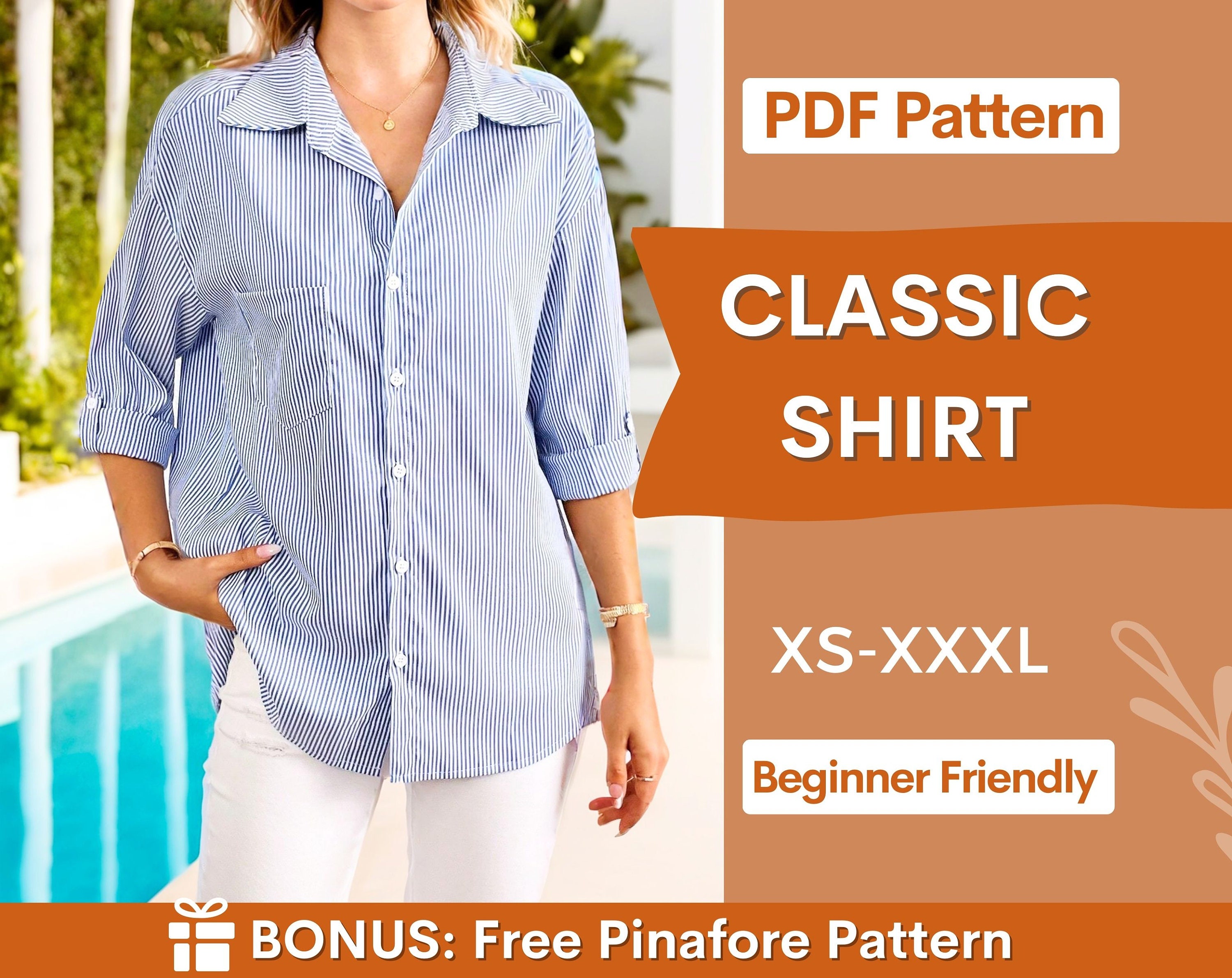 Womens collared shirt shop pattern free