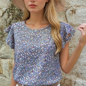 Blouse Sewing Pattern | Easy Top Pattern | Women Sewing Pattern | Blouse Pattern | Beginner Sewing Pattern | Women Blouse Top Tshirt Pattern image 3