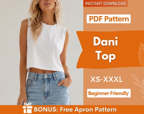 Linen Top Sewing Pattern | Easy Top Pattern | Summer Blouse | Round Neck | Loose Top | Women Sewing Pattern | Tshirt Pattern | Beginner