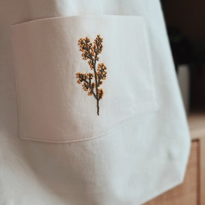Bag | Fabric bag | Tote Bag | Shopping bag | Cotton | Embroidery | Handmade | Artisanal | Bag pattern | Flower | Beige | Ivory
