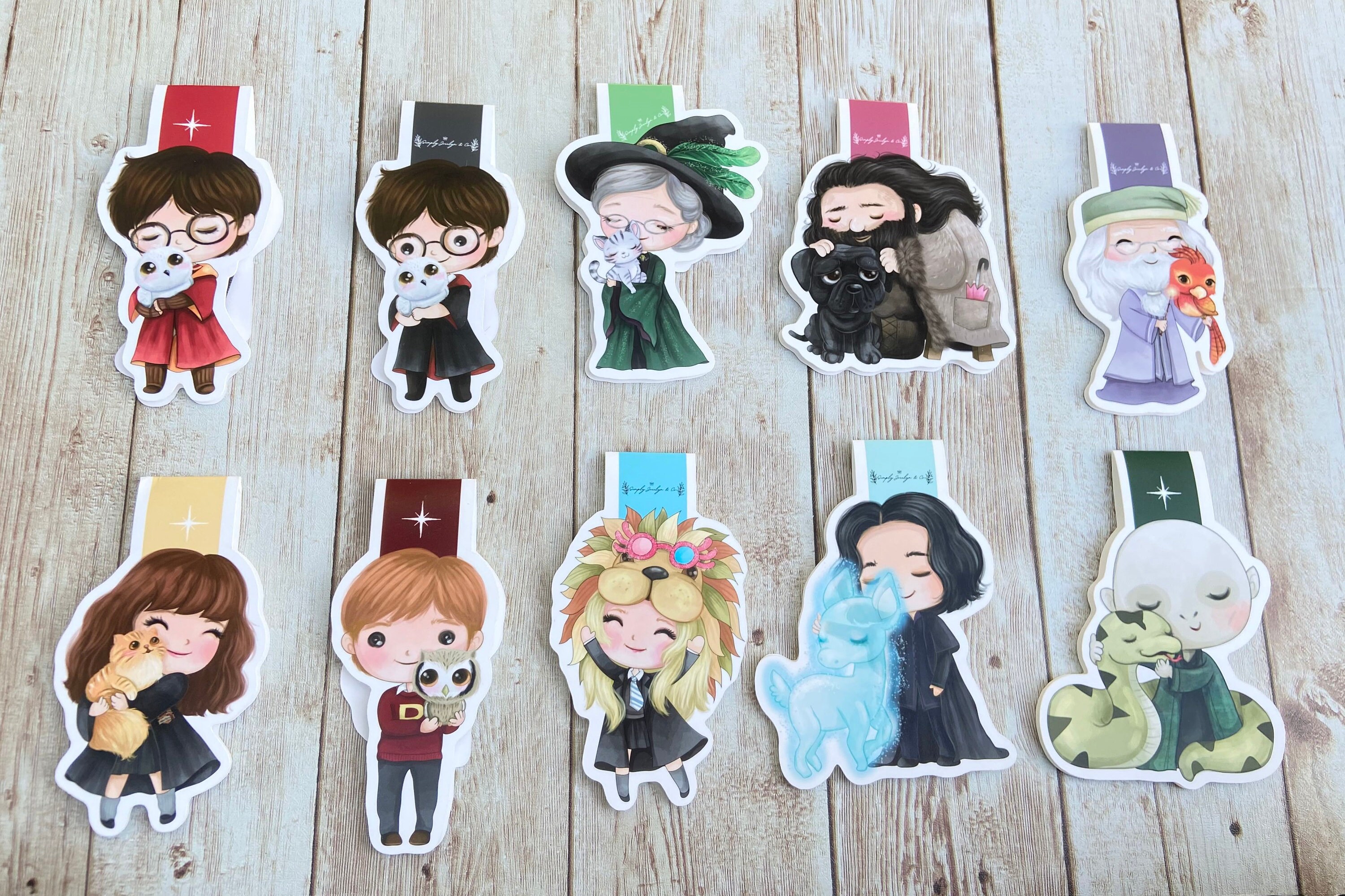 Harry Potter Bookmarks Pets Edition Ron Hermione Etsy
