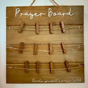Wood Pallet Prayer Board: Bible Verse Sign, Prayer Room Decor (10x10)