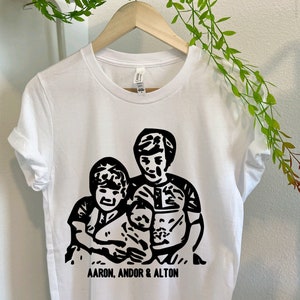 Custom image to portrait shirt / custom family,