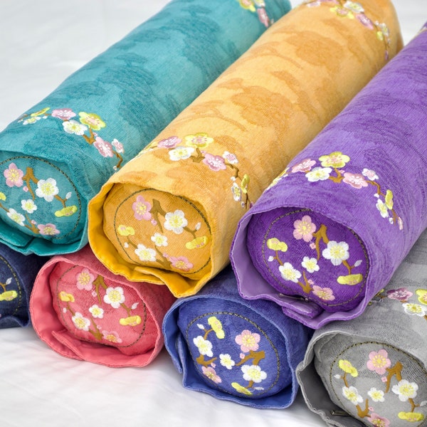 Korea style flower embroidery natural buckwheat neck pillow/cervical support/for neck pain/orthopedic/cylinder/bolster/neck stretcher