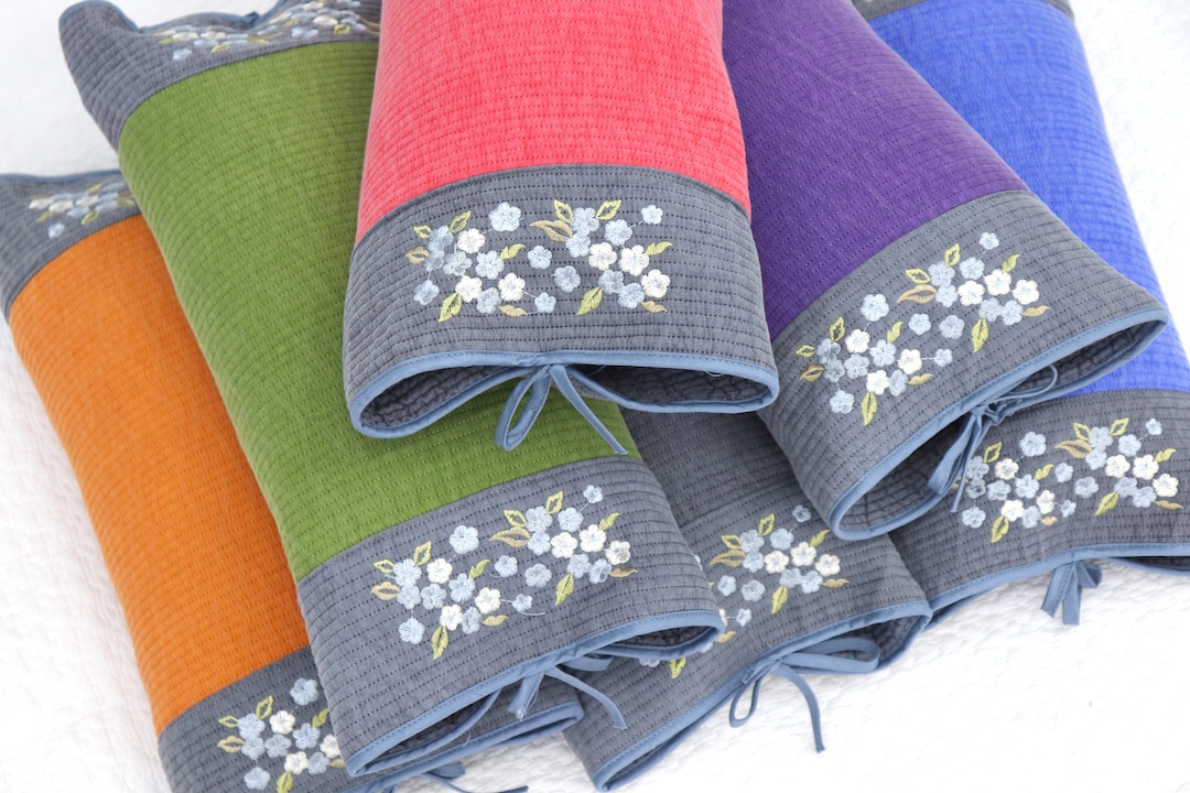 Flower Embroidery Natural Buckwheat Pillow/cervical/neck Pillow