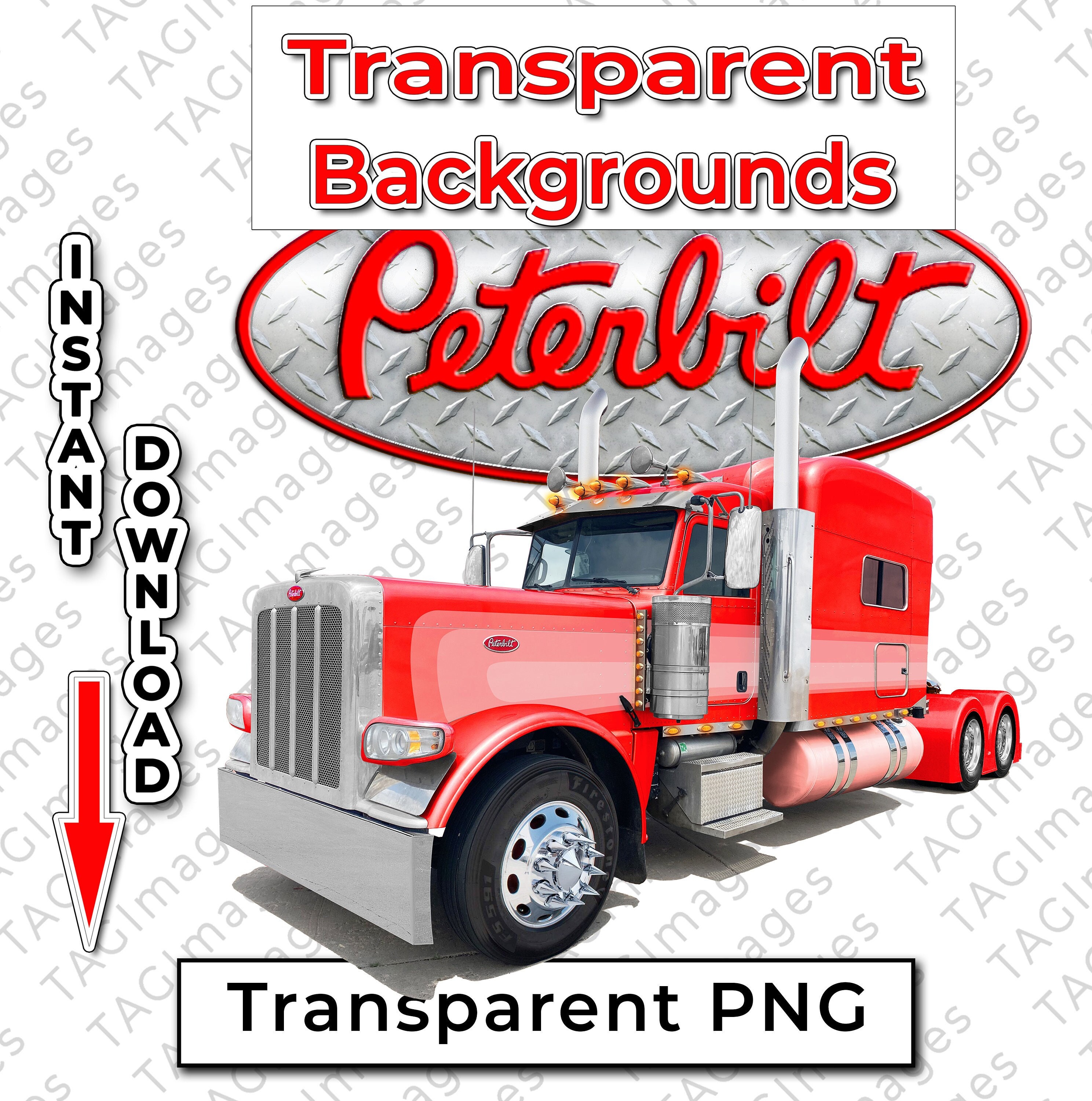Peterbilt With Red Layers Transparent PNG, Sublimate on T-shirts Mugs  Tumblers and More, Gift for Truck Driver Mechanic and Grandpa. - Etsy