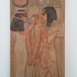 GODDESS HATHOR Vintage Daughter of the Sun God Ra &quot;Welcomes Seti I in the afterlife&quot;, 13th cent BC.C. Ancient Egypt Gift for Father&#39;s Day