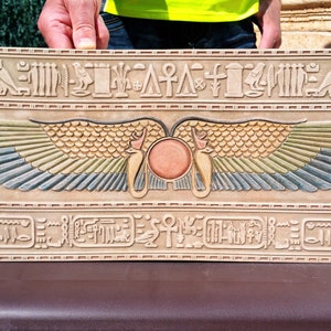 God AMON-RA Vintage &quot;Fragment of the South gate of Thebes&quot; XXIst century BC.C. Ancient Egypt Original Gift for Father&#39;s Day, Luxury decor