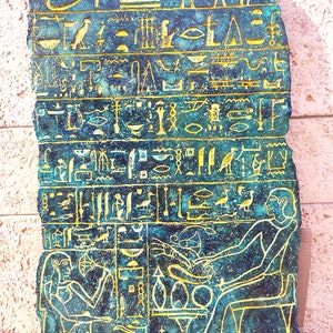 Present offered by the King to God, Dynasty XXII 945-715 BC Ancient Egypt Vintage Replica murals Original Gift for Father&#39;s Day,Luxury decor