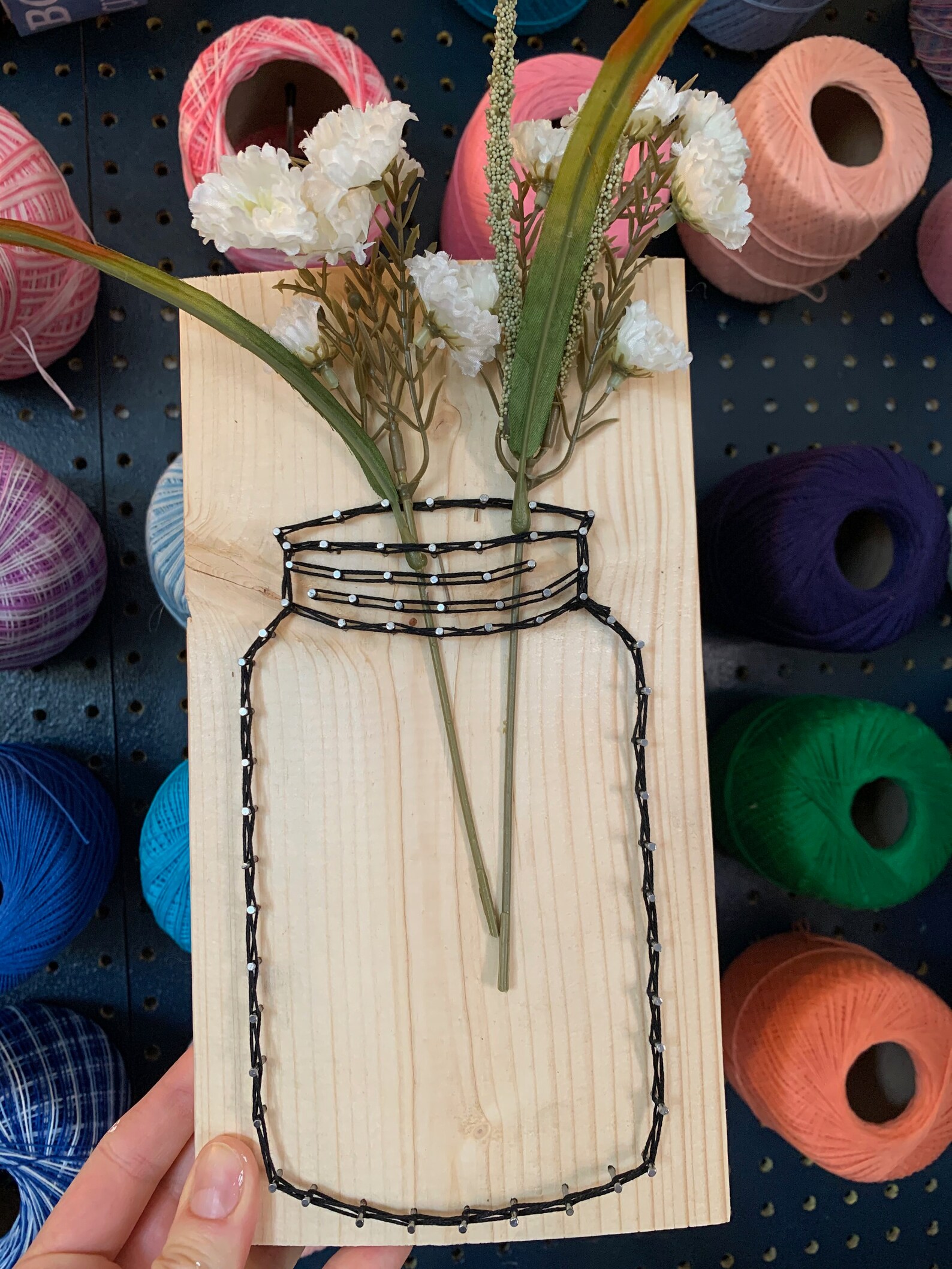 DIY String Art Jar String Art Vase String Art Kit Mason Etsy