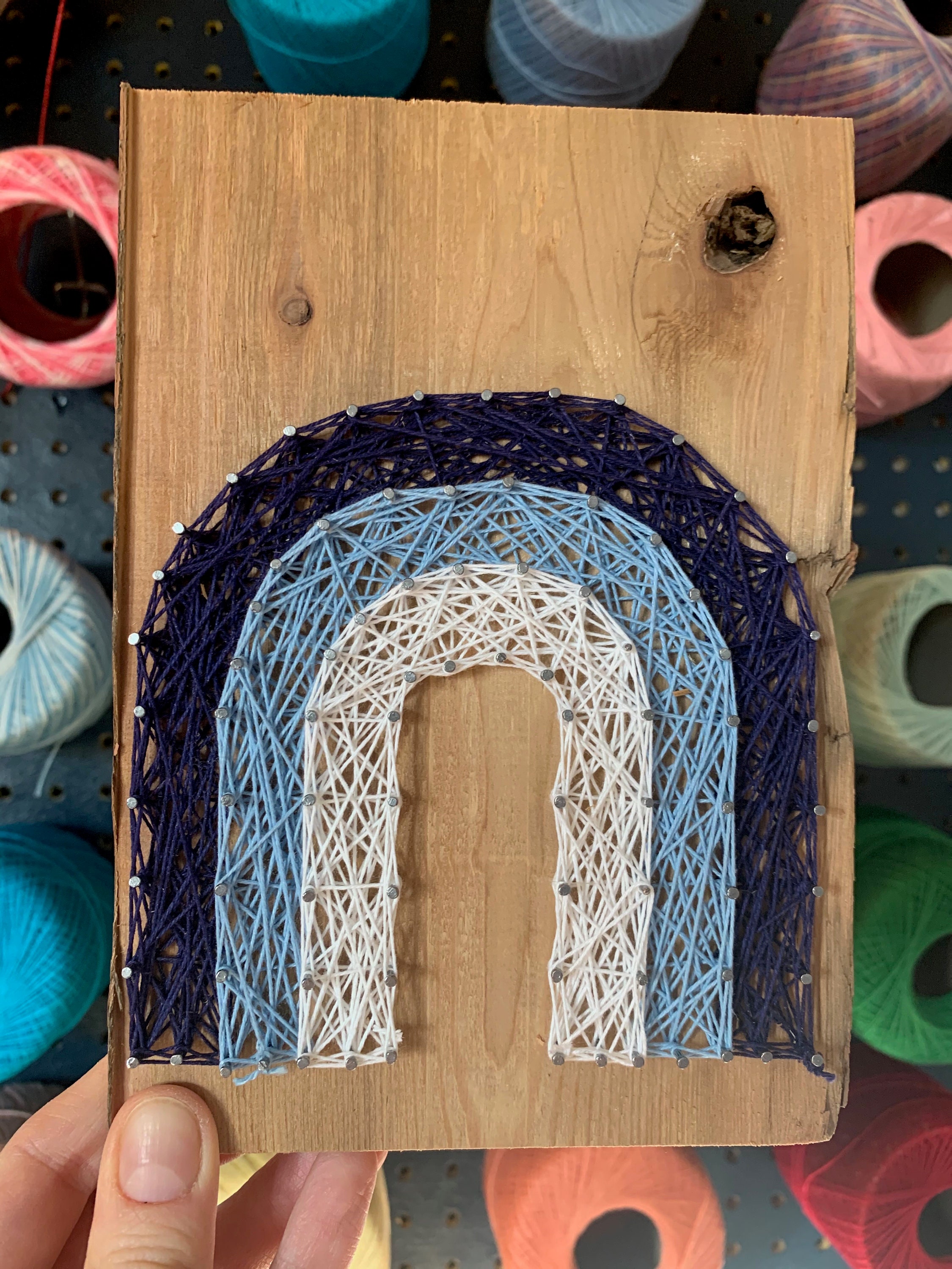 DIY Rainbow String Art Kit Do It Yourself Craft Kit Etsy