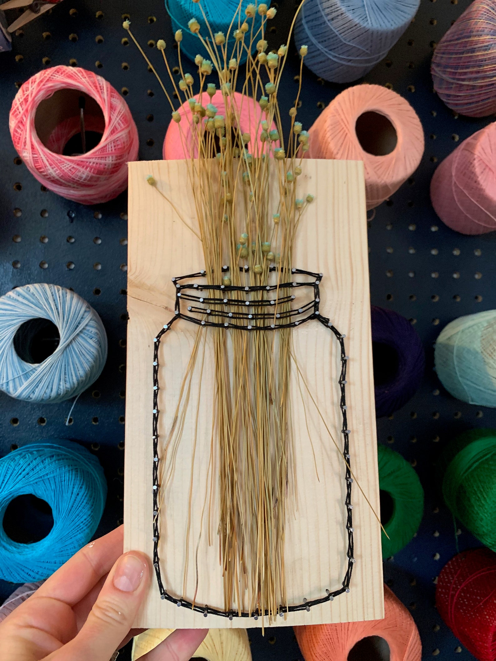 DIY String Art Jar String Art Vase String Art Kit Mason Etsy