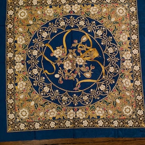 Vintage Jean Patou scarf en soie imprinted