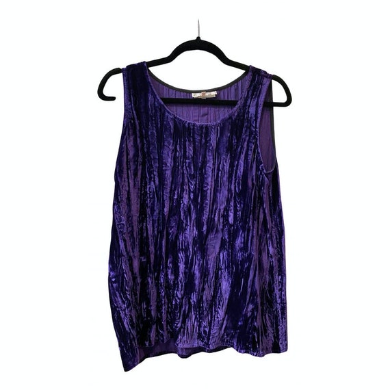 Violet Yves Saint Laurent Vintage Velvet Tank Top