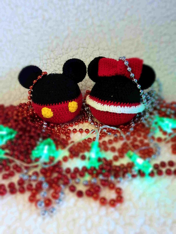 10 Mickey Mouse Crochet Patterns 10 Mr and Mrs Mickey Mouse Crochet Baubles