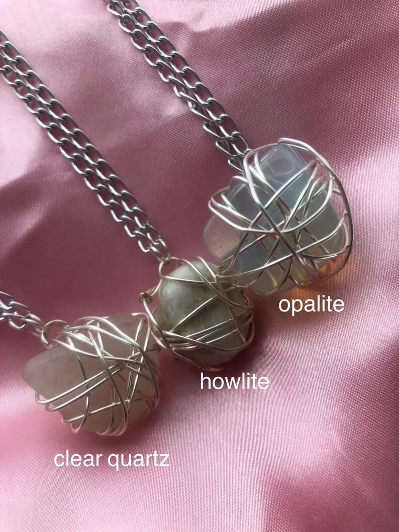 Crystal Necklace Crystal Necklace Wire Wrap Wrap Crystal Necklace ...