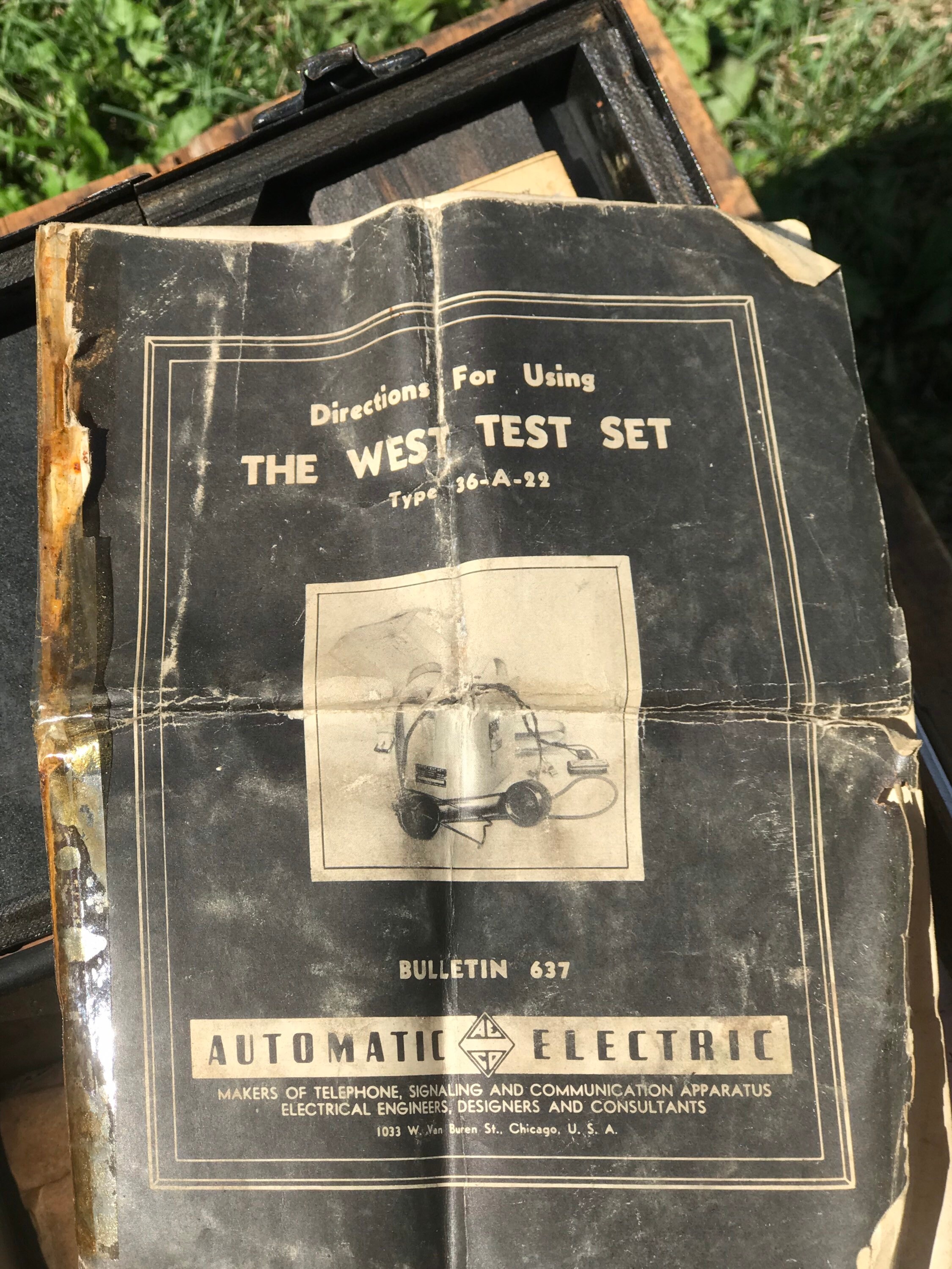 Old West Test Pattern Vintage Automatic Electric the West Test Set Linemens Test - Etsy