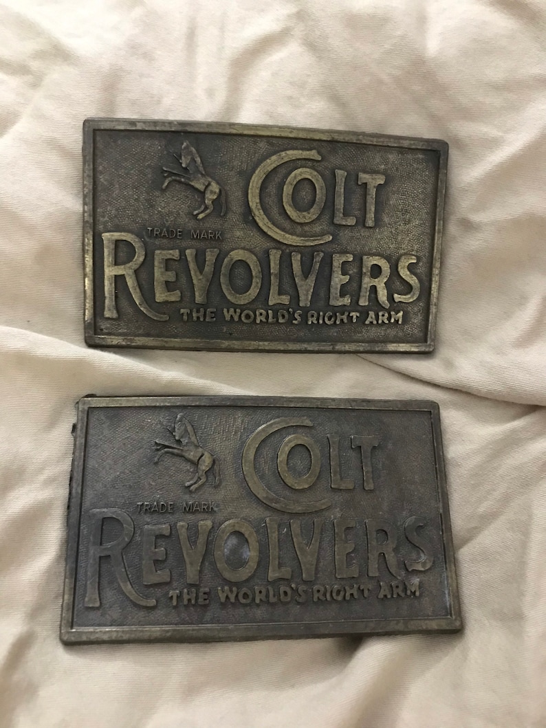 Vintage Colt Revolvers Brass Belt Buckle | Etsy