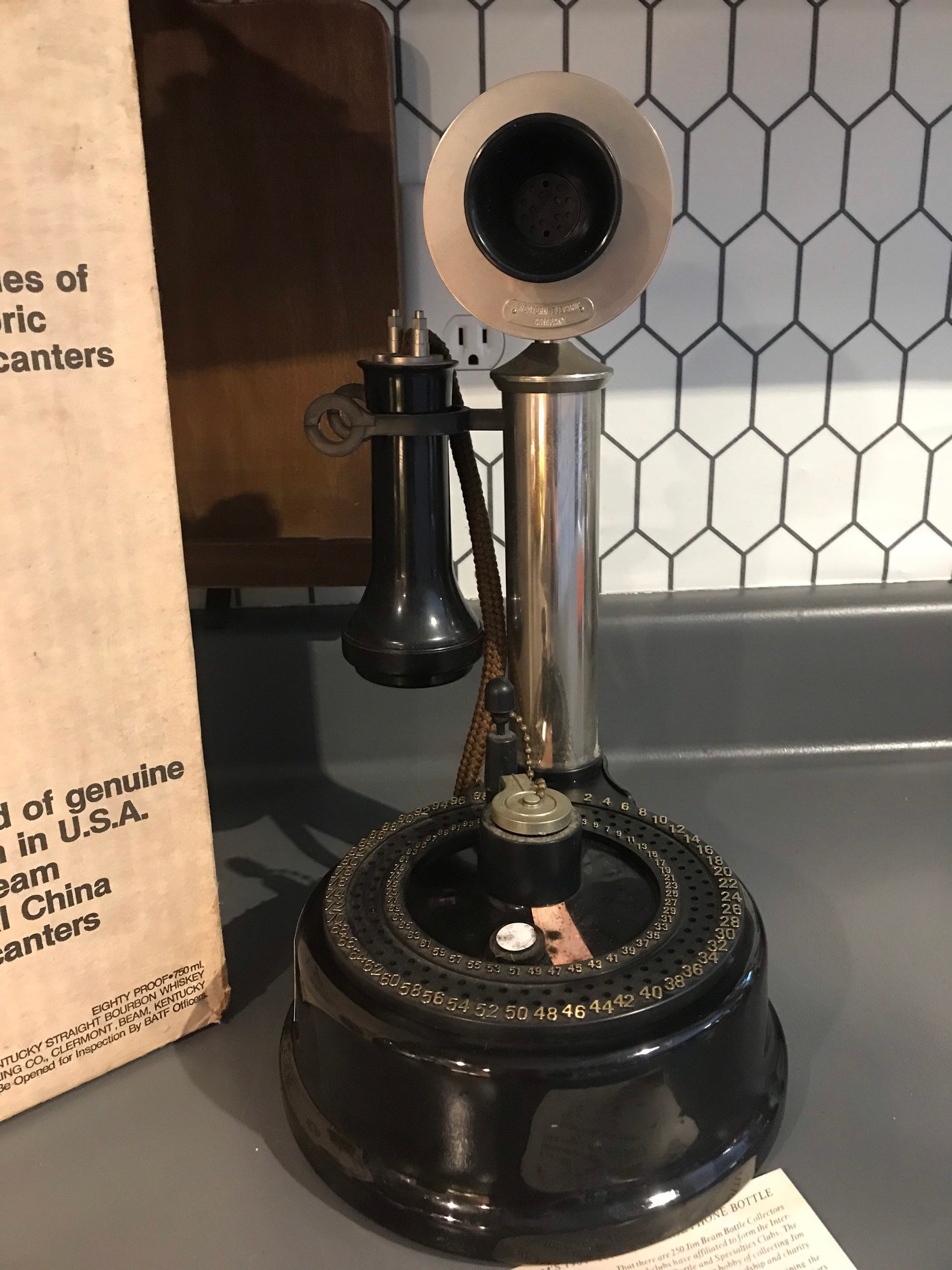 Jim Beam 1904 100 Digit Dial Phone Decanter Etsy