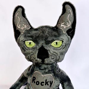 Sphynx Cat Plush with Custom Pet Portrait, Memorial Gift for Pet Loss