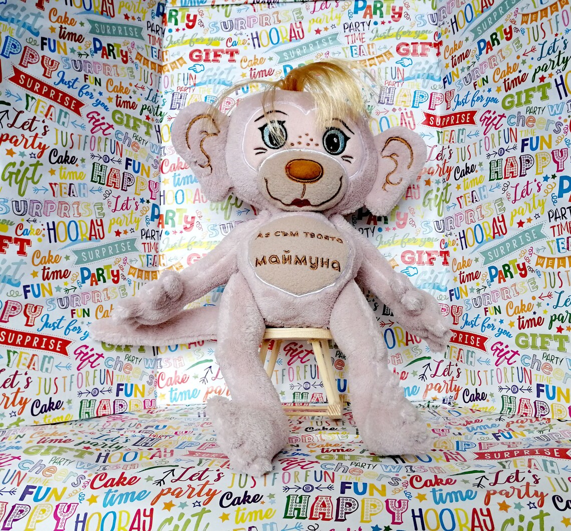 Monkey gift personalized Etsy