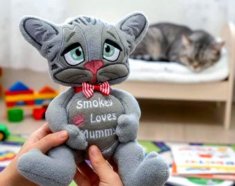 Personalized Cat Plush, Gift for Cat Lovers