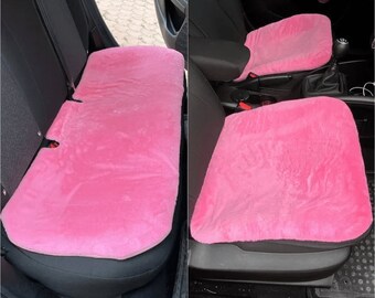 Car Seat Cover Set, Plush Seat Covers for Car, Interior Car Decor, Plush Front Seat and Back Seat Cover Set, Cute Car Accessories for Women