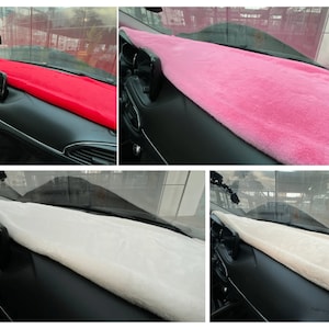 Car Dashboard Carpet, Plush Car Dash Cover Mat, Sunproof Dash Mat, Cute Car Accessories for Women, Plush Dashboard Mat, Furry Sun Cover Mat