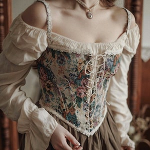 brigerton corset floral top renaissance