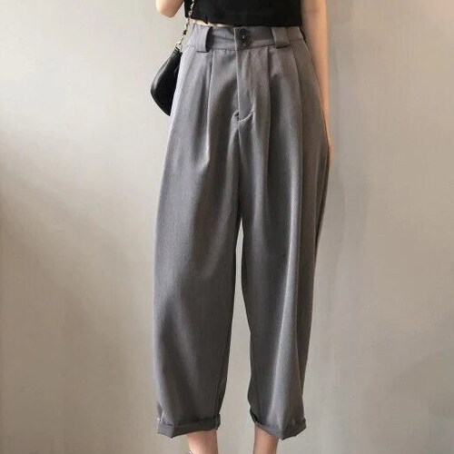 Harem Palazzo Pants - Vintage High Waisted Baggy Pants , Women Trending Trousers