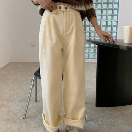 Corduroy Baggy Pants / Aesthetic Indie 