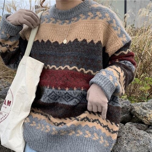 Grandpa Sweater Dark Academia Clothing 