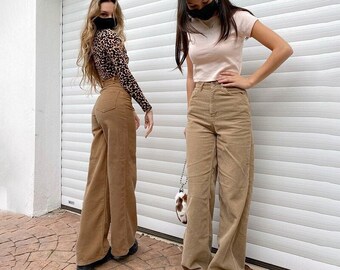 corduroy loose pants